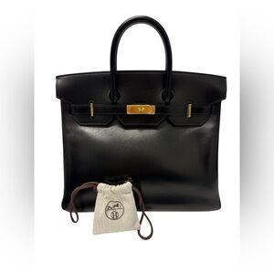 Hermes Black Box Calf Birkin HAC 32 GHW 2H0509